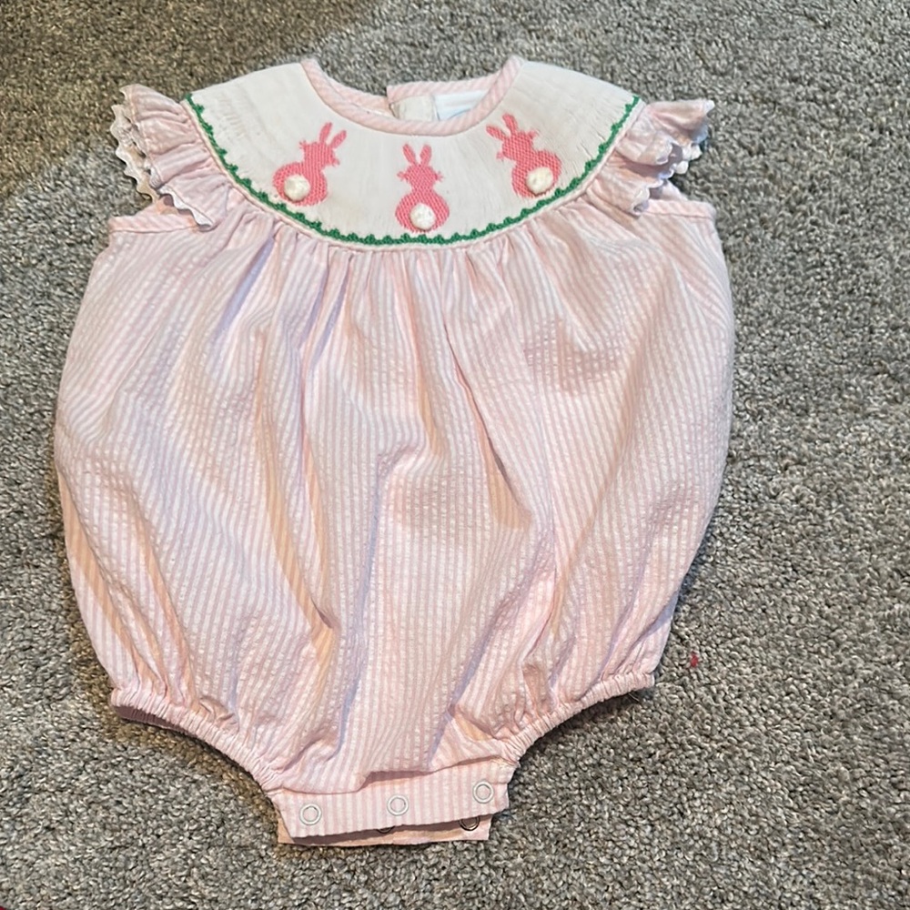 Pink Striped Kids One Piece